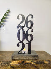 Load image into Gallery viewer, Metal Anniversary Date Tea light Holder
