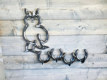 Load image into Gallery viewer, Horseshoe Owl Coat Rack
