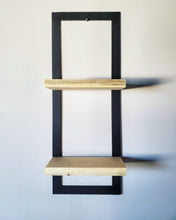 Load image into Gallery viewer, Metal Framed Double Floating Shelves
