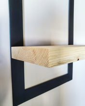 Load image into Gallery viewer, Metal Framed Triple Floating Shelves - Stacked
