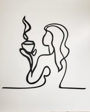 Load image into Gallery viewer, Metal art, Coffee Line Drawing
