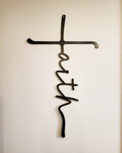 Load image into Gallery viewer, Faith Cross Metal Sign
