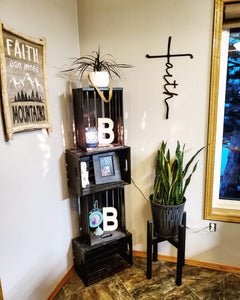 Faith Cross Metal Sign