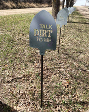 Load image into Gallery viewer, Funny Garden Stakes - Metal Shovel Puns - Garden Decor
