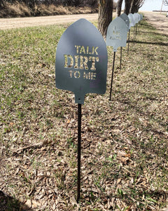 Funny Garden Stakes - Metal Shovel Puns - Garden Decor