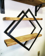 Load image into Gallery viewer, Metal Double Square Diamond Frame with 2 Shelves
