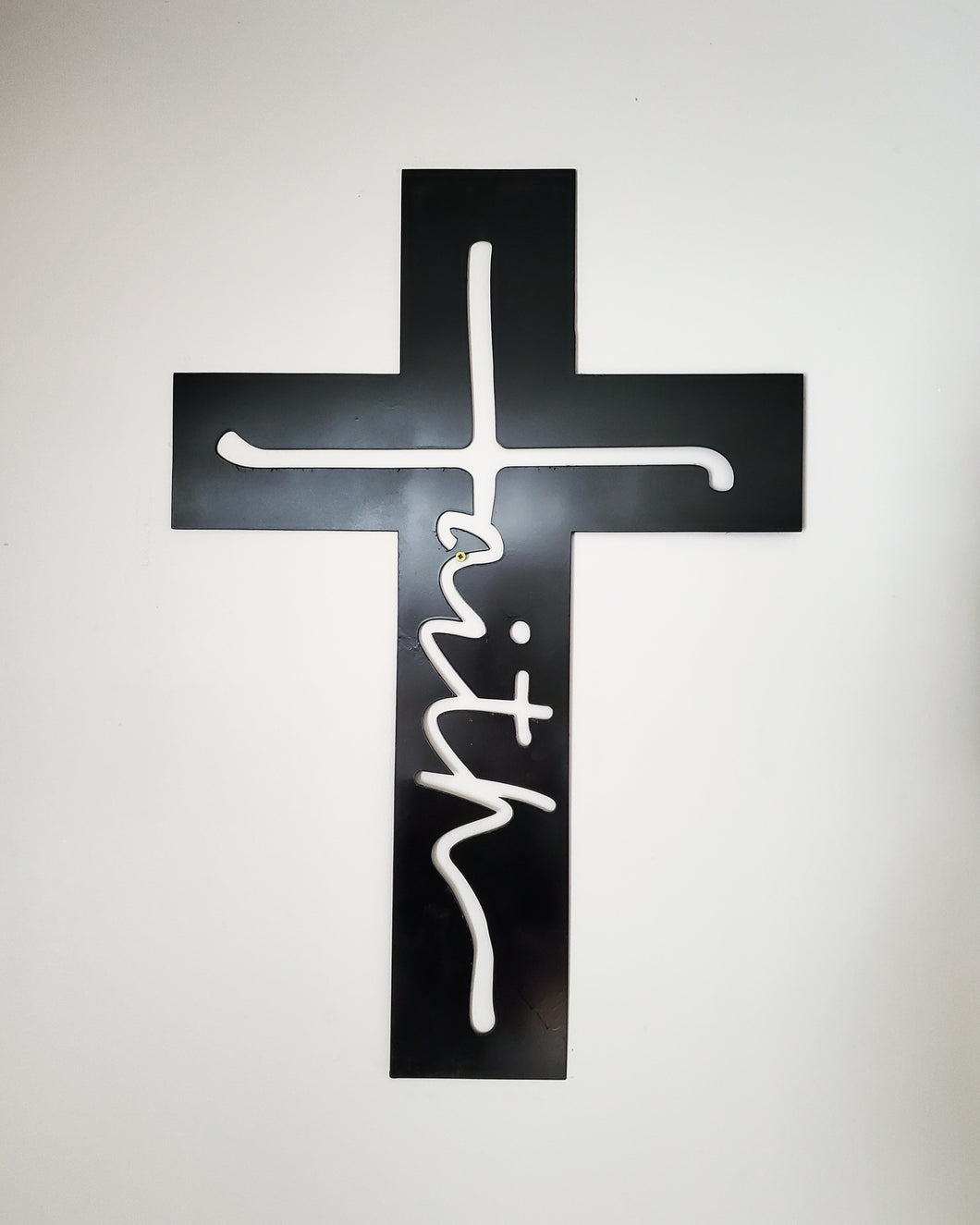 Metal Cross with Faith