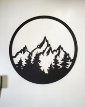 Load image into Gallery viewer, Modern Mountain and Forrest Metal Sign
