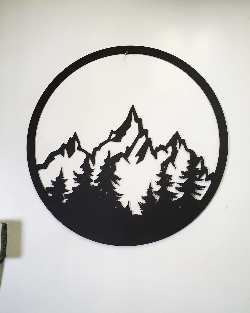 Modern Mountain and Forrest Metal Sign