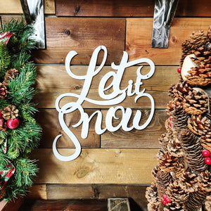 Let it Snow - Winter Metal Sign