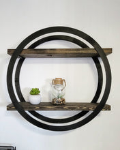 Load image into Gallery viewer, Metal Double Circle Frame with 2 Shelves
