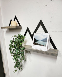 Metal Mountain Framed Floating Shelf