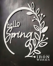 Load image into Gallery viewer, Hello Spring - Metal Sign
