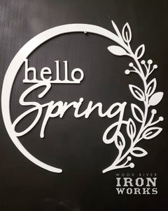 Hello Spring - Metal Sign
