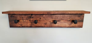 Railway Spike Coat Rack Shelf