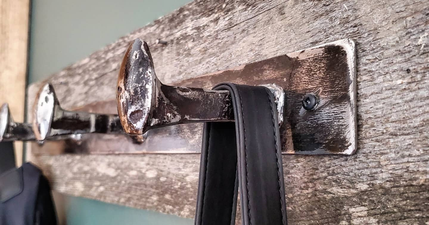 Rustic Horseshoe Coat Rack