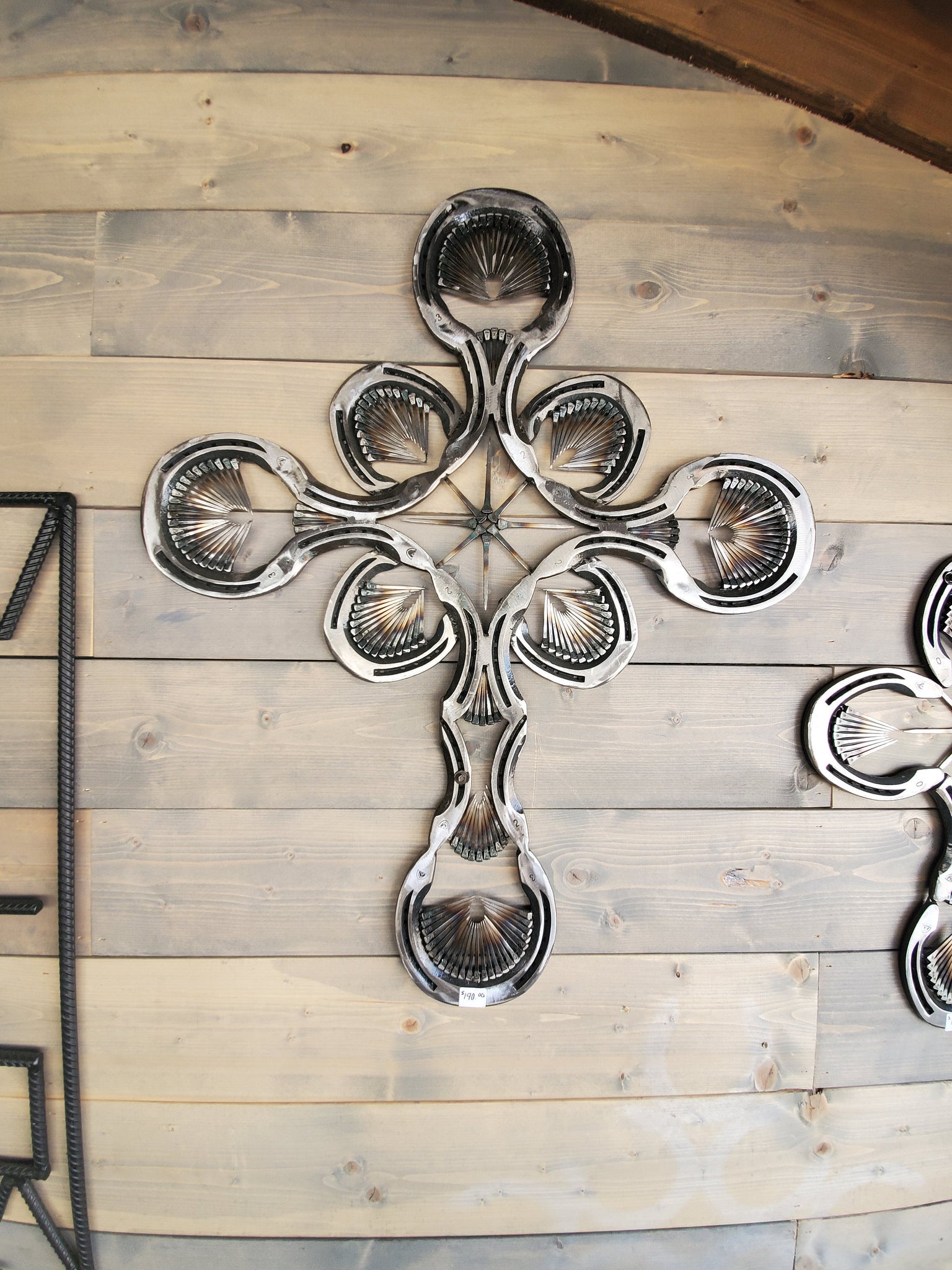 Horseshoe Cross, Metal Art, Iron Wall Decor, Wall Hangings Stylized Horseshoe  Cross Large Clover -  Canada