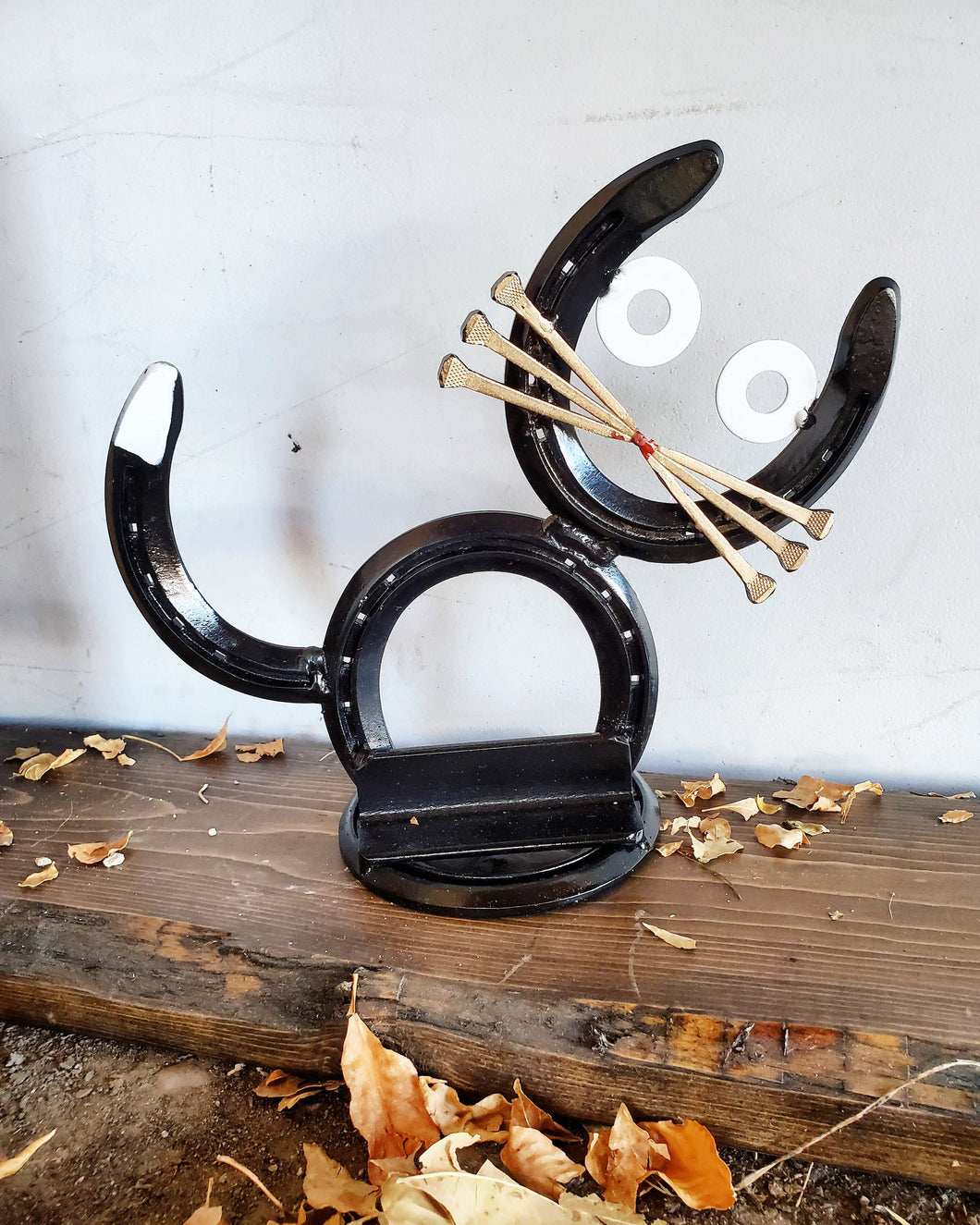 Horseshoe Cat Business Card Holder
