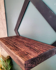 Metal Diamond Framed Shelf