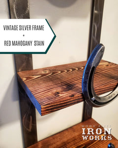 Horseshoe Towel Rack with 3 Shelves