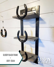 Load image into Gallery viewer, Horseshoe Towel Rack with 3 Shelves
