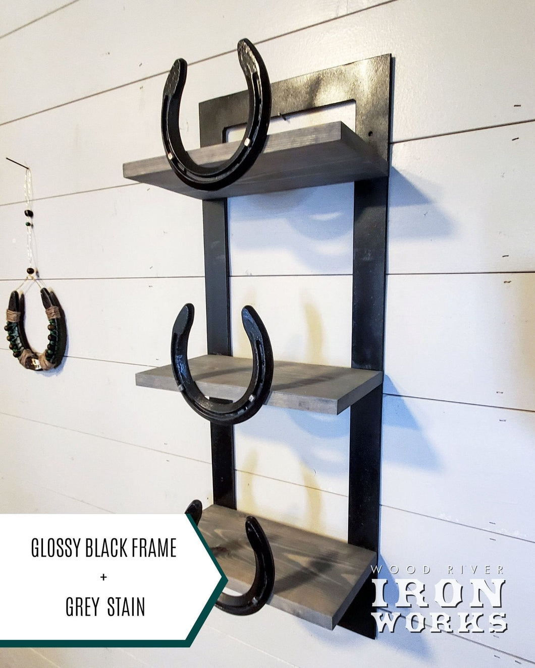Horseshoe Towel Rack with 3 Shelves