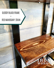 Load image into Gallery viewer, Horseshoe Towel Rack with 2 Shelves
