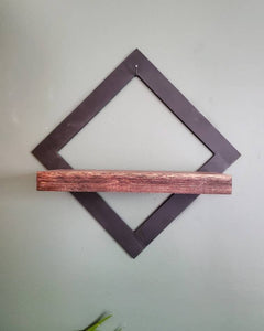 Metal Diamond Framed Shelf