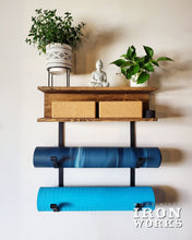 Load image into Gallery viewer, Yoga Mat Rack 2 Shelves with 2 Mat Racks
