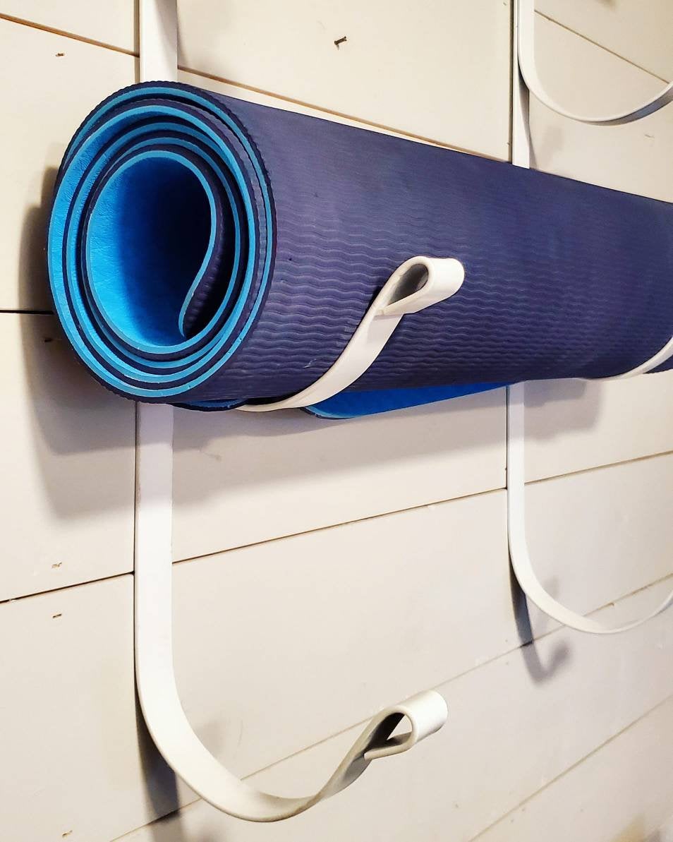 Mattyoga Rack Yoga Mat Rack 2 Shelves with 3 Mat Racks – Wood River Iron Works