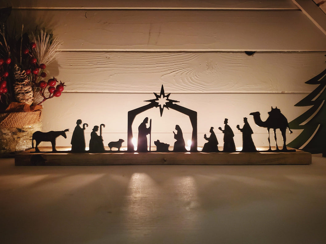 Nativity Scene Tea Light Holder