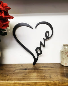 Metal Love Heart Sign