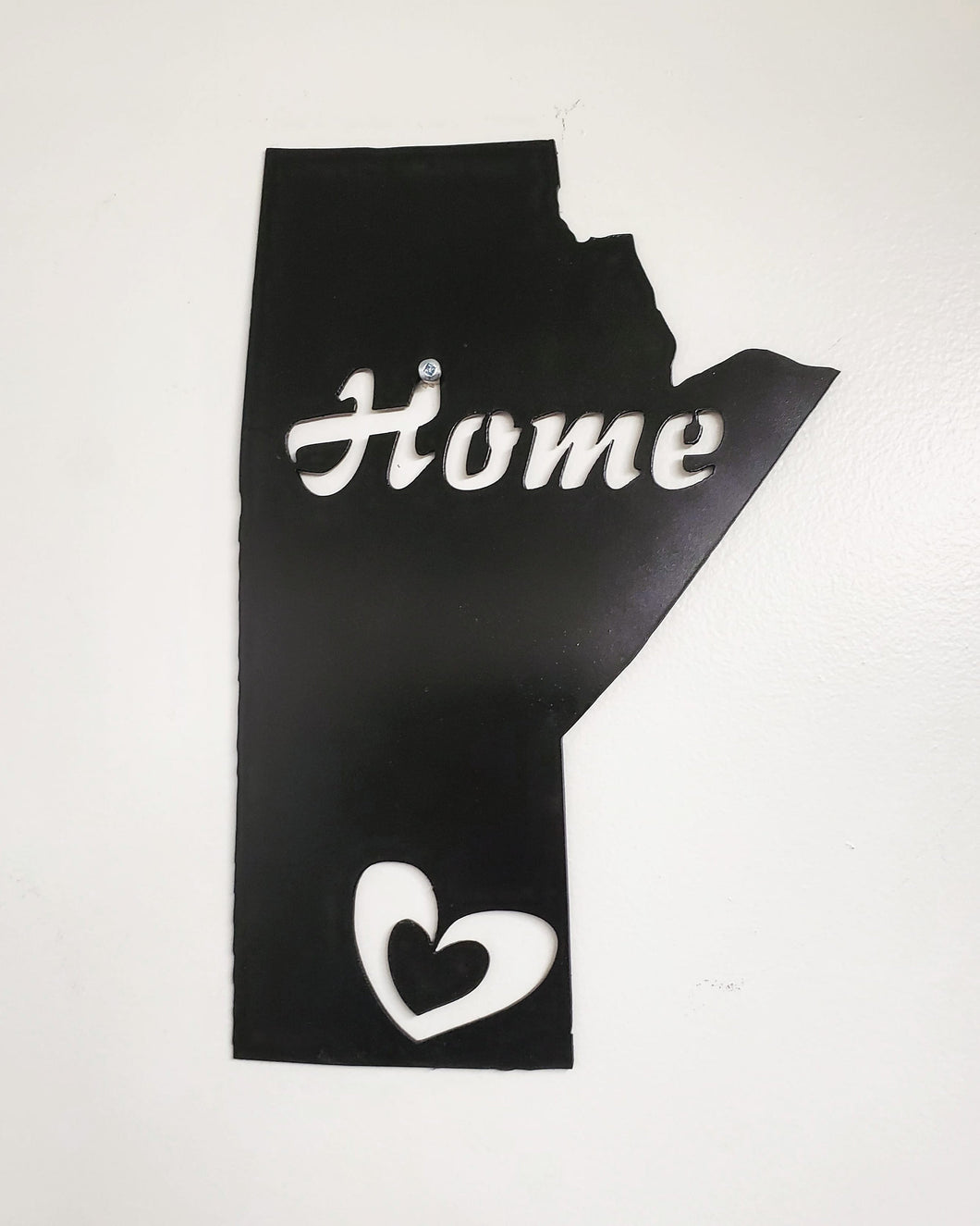 Manitoba Map, Metal Map