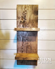 Load image into Gallery viewer, Wooden Floating Shelf, 2 Shelves, Wood Shelf, Rustic Decor, Farmhouse
