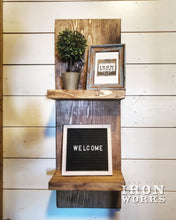 Load image into Gallery viewer, Wooden Floating Shelf, 2 Shelves, Wood Shelf, Rustic Decor, Farmhouse
