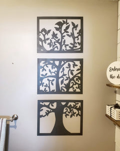 Metal trees, set of three