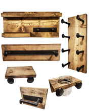 Load image into Gallery viewer, 6-Piece Bathroom Collection - Railway Spike and Wood
