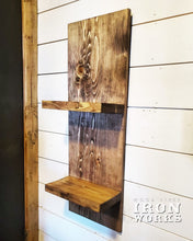 Load image into Gallery viewer, Wooden Floating Shelf, 2 Shelves, Wood Shelf, Rustic Decor, Farmhouse
