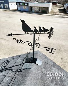 Weathervane, Metal Pigeon with 3 Babies, Wind Vane