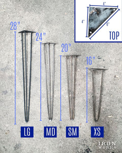 Hairpin Leg 3 Rod (Sold Individually)