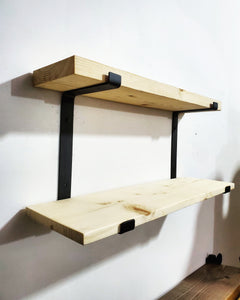 Staggered Double Shelf Lip Brackets - SOLD INDIVIDUALLY