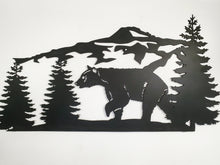 Load image into Gallery viewer, Tealight holder - metal bear and forest scene
