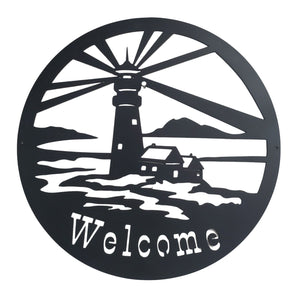 Metal Lake Sign