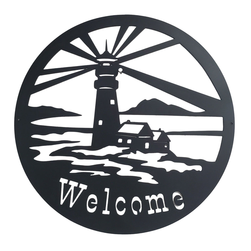 Metal Lake Sign
