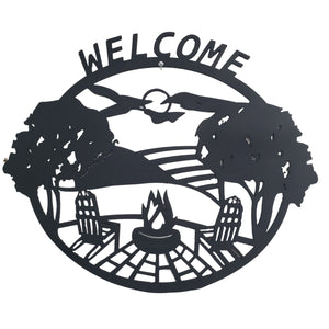 Welcome Lake Metal sign